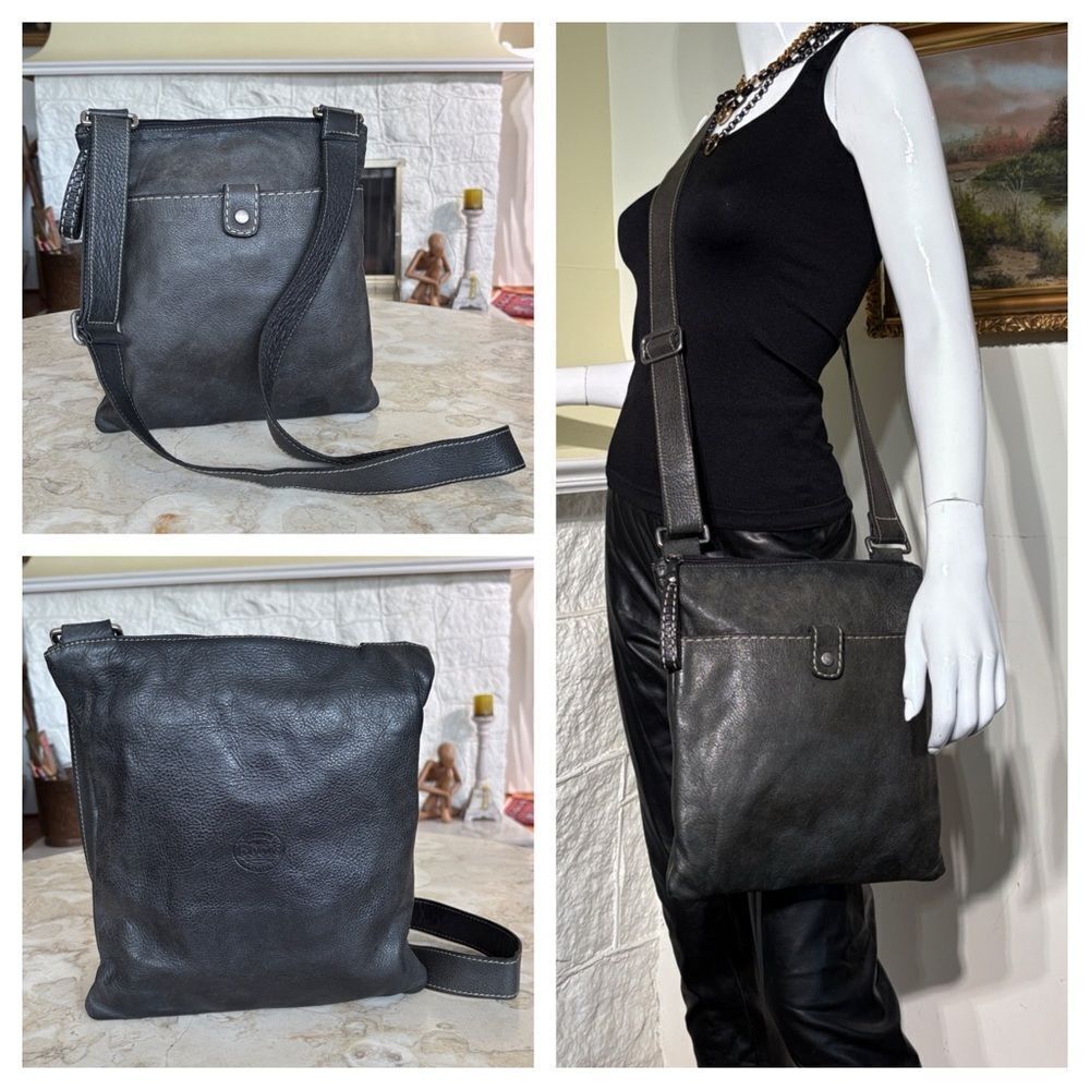 Roots Tribe Leather Crossbody Bag